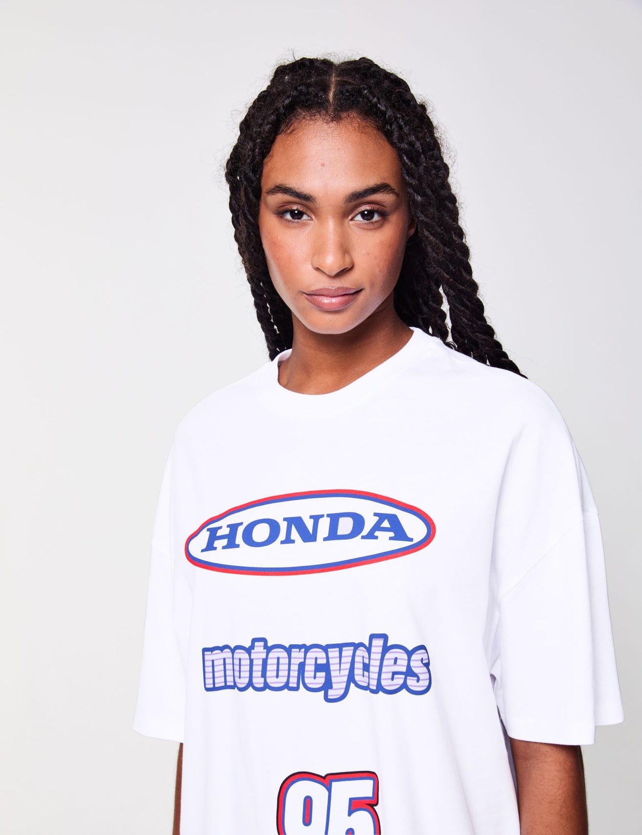 T-shirt oversize blanc Honda - Image 3