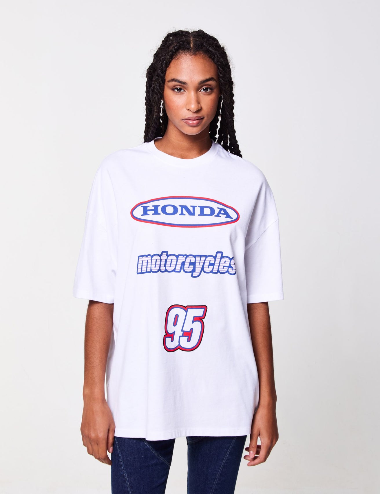 T-shirt oversize blanc Honda - Image 4