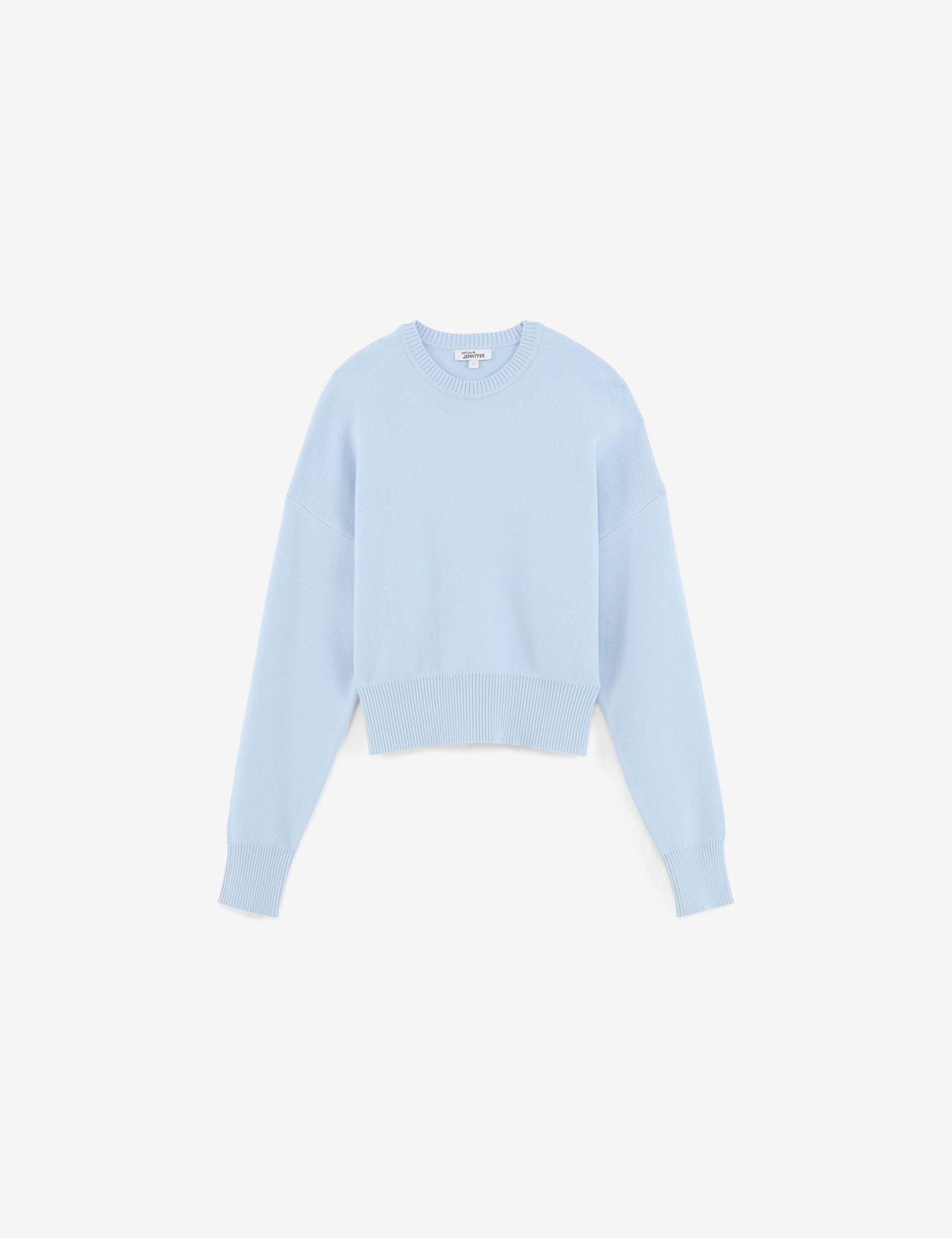 Pull oversize court bleu gris