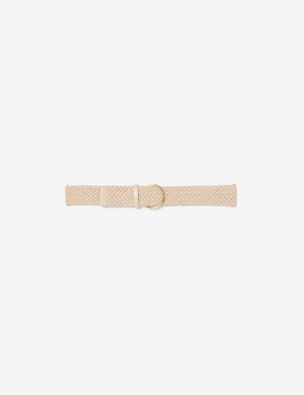 Ceinture en corde tressée beige