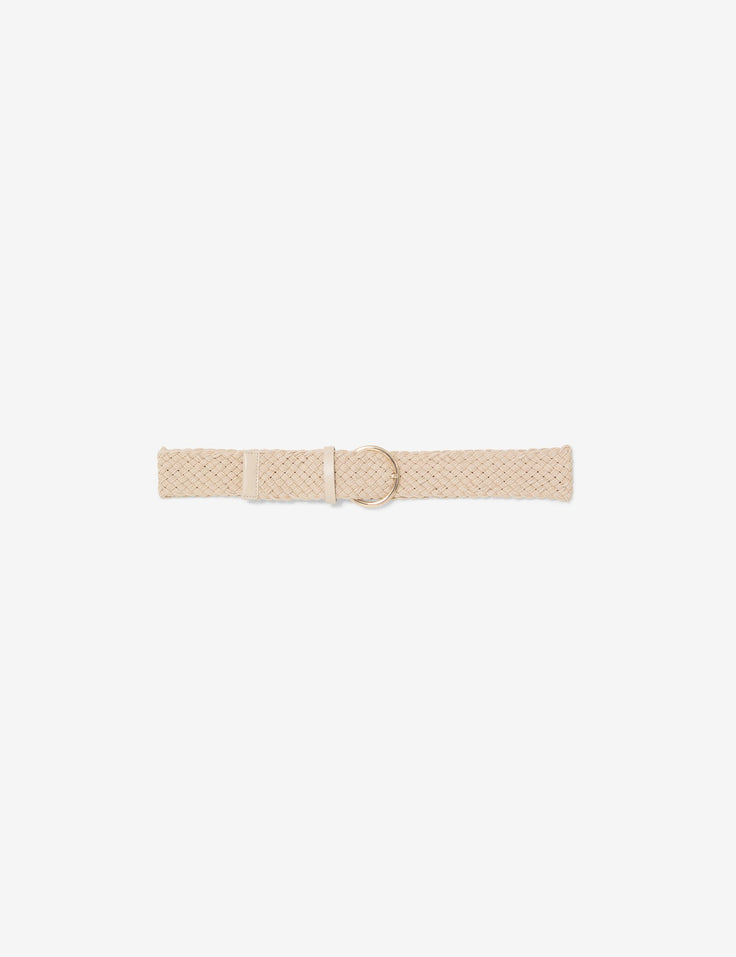 Ceinture en corde tressée beige