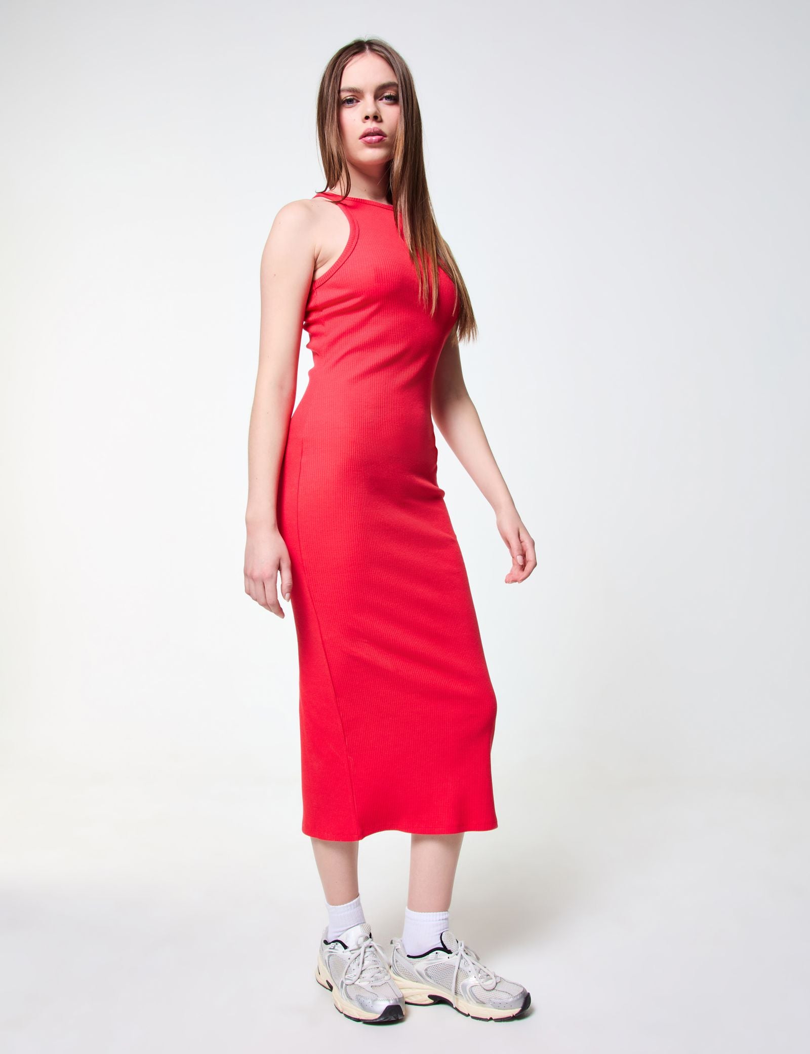 Robe longue rouge Jennyfer