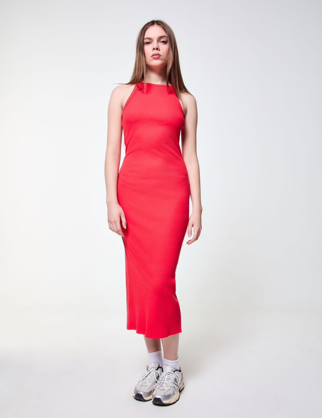 Robe longue rouge vif - Image 5