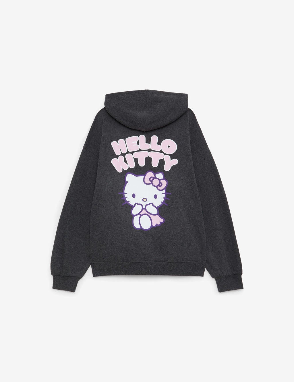 Sweat zippé imprimé hello kitty x jennyfer gris anthracite chiné