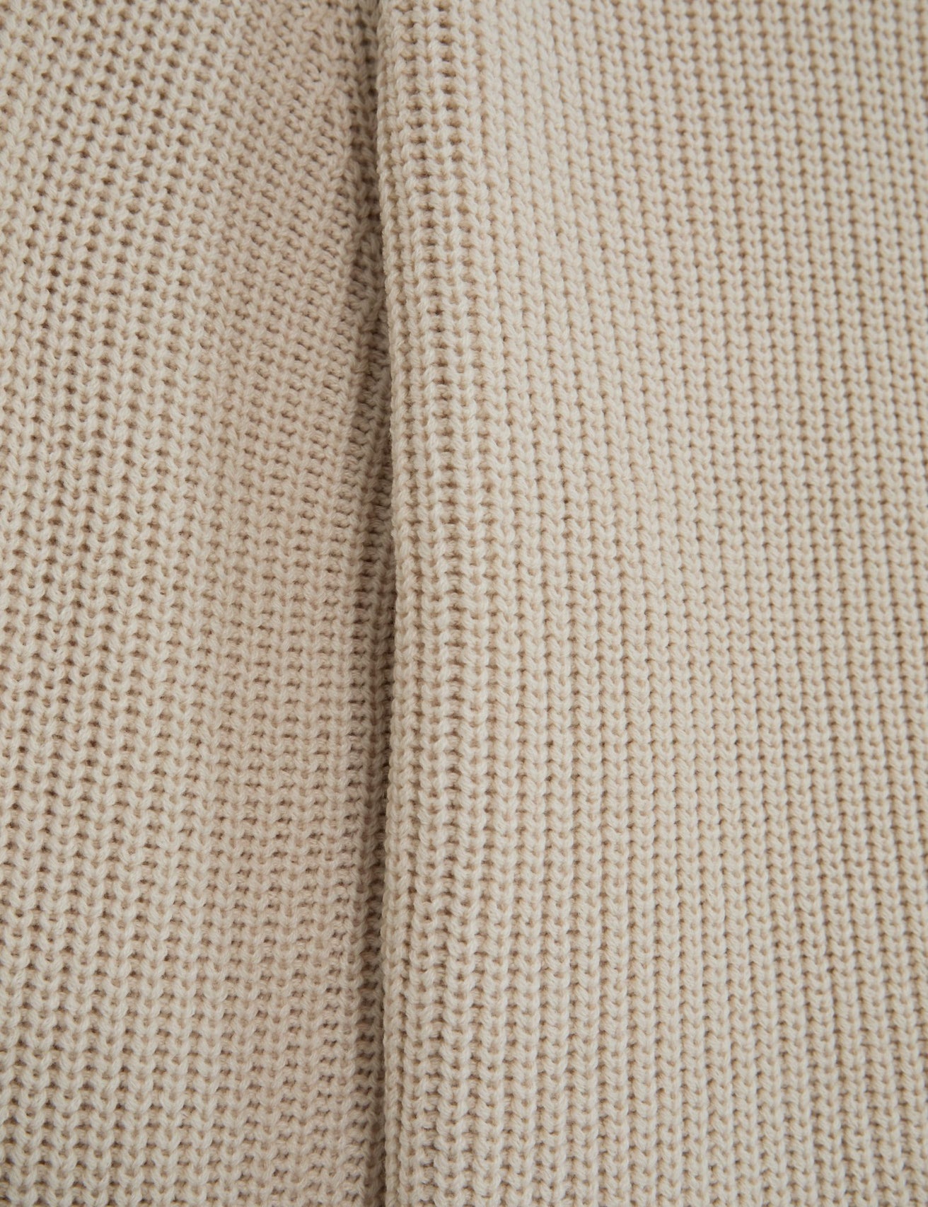 Pull beige en maille tressée - Image 3