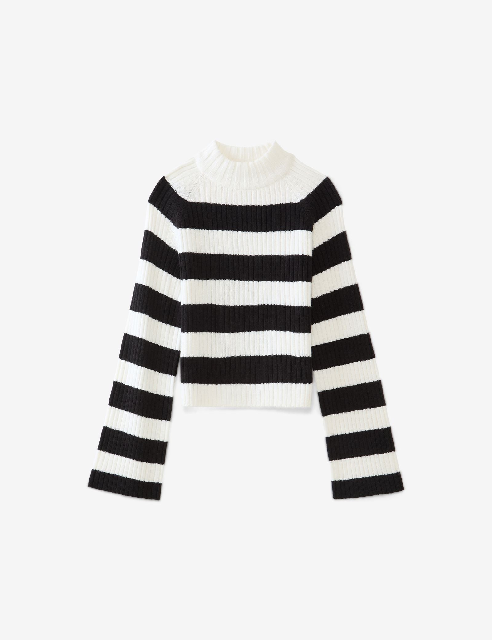 Pull en maille blanc et noir