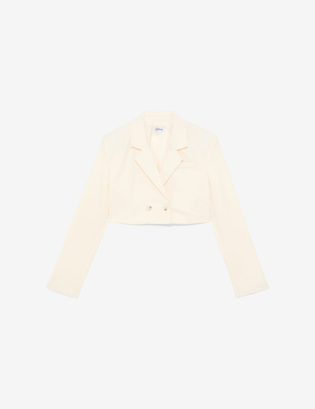 Veste de tailleur courte en lin blanche