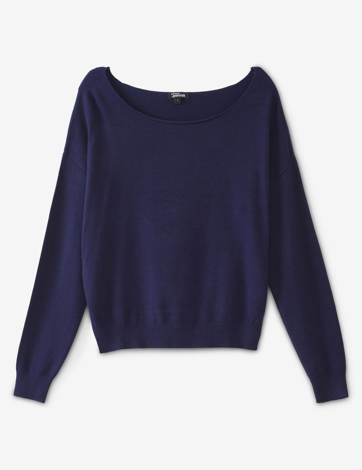 Pull en maille fine marine