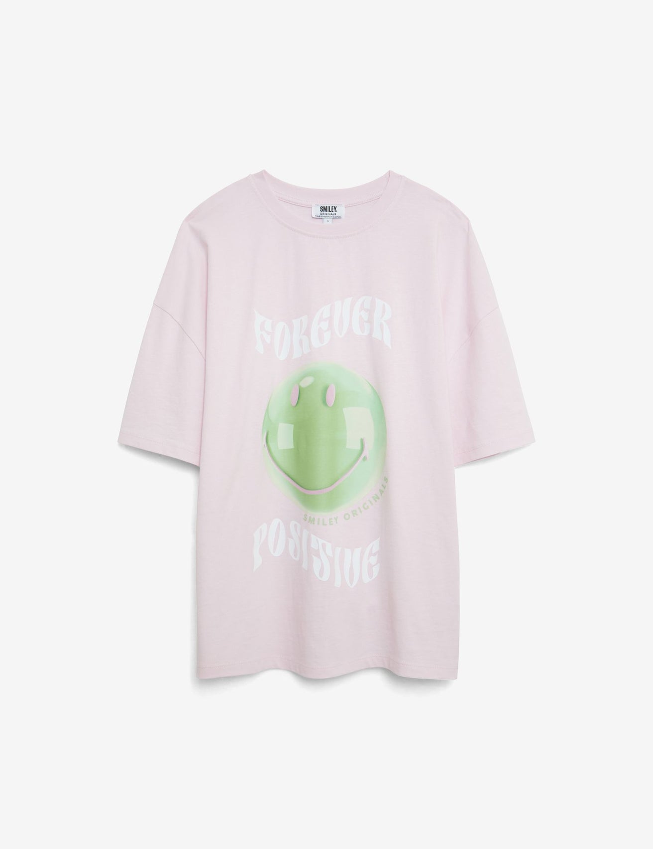 T-shirt oversize imprimé rose Smiley Originals x Jennyfer - Image 1