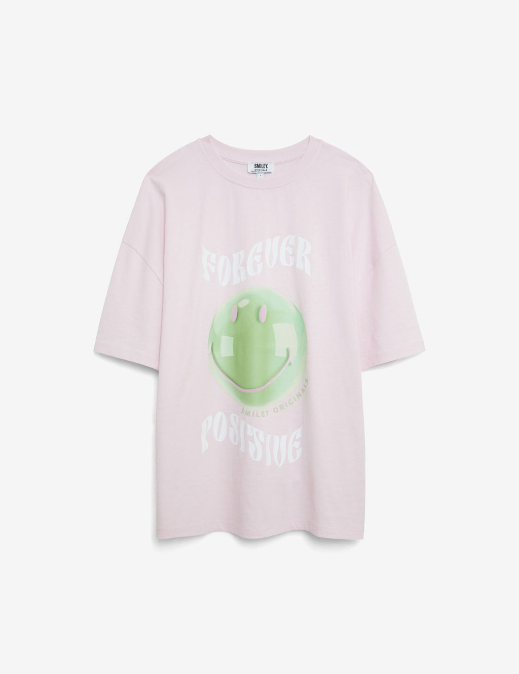 T-shirt oversize imprimé rose Smiley Originals x Jennyfer