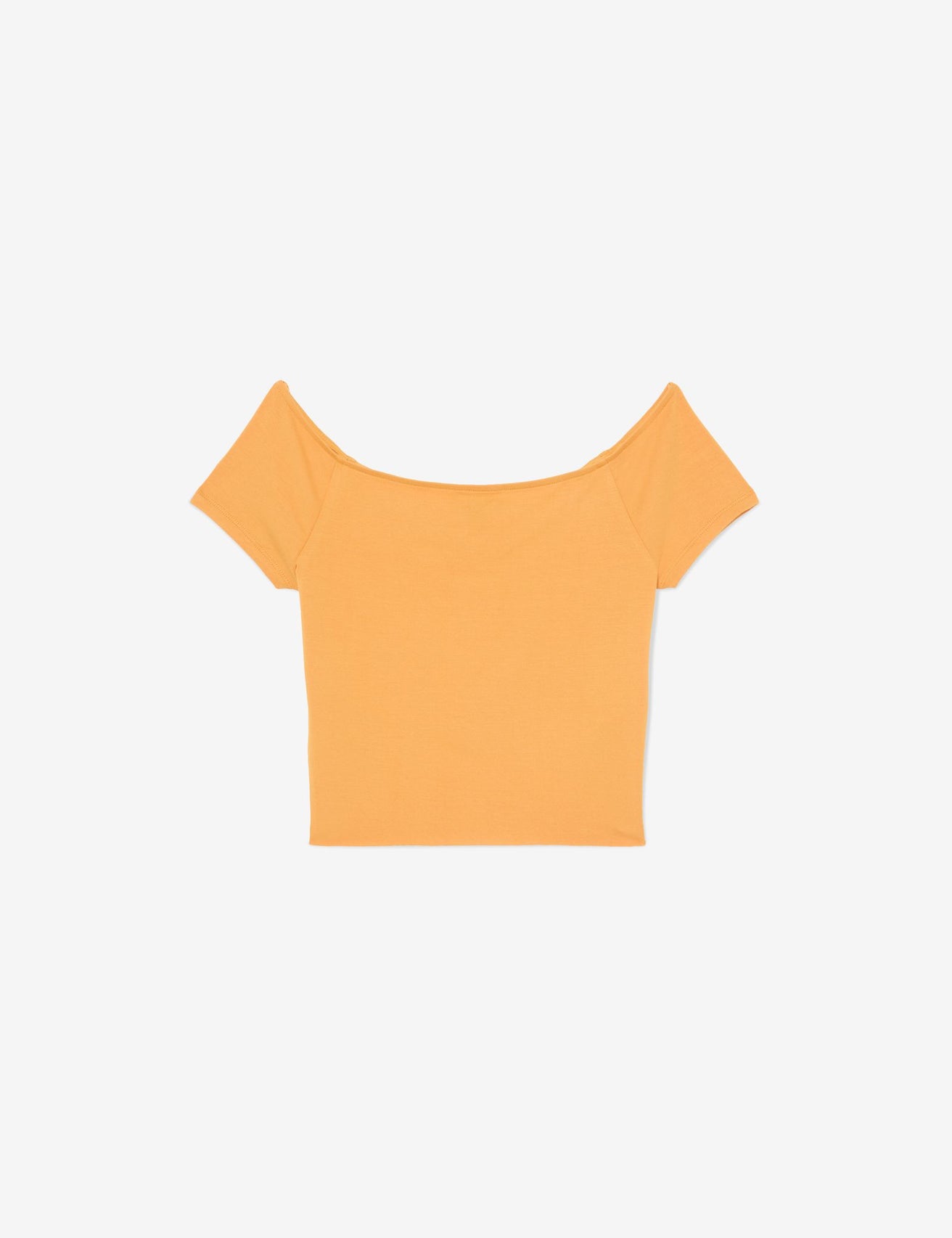 T-shirt col bardot orange foncé - Image 1