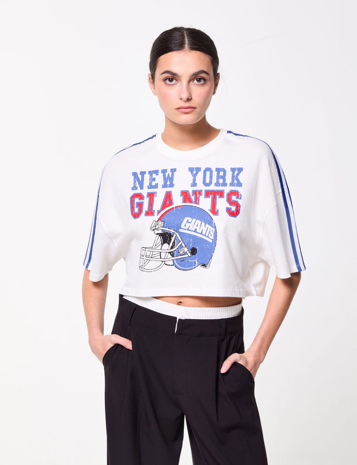 T-shirt court oversize imprimé NFL x jennyfer ecru