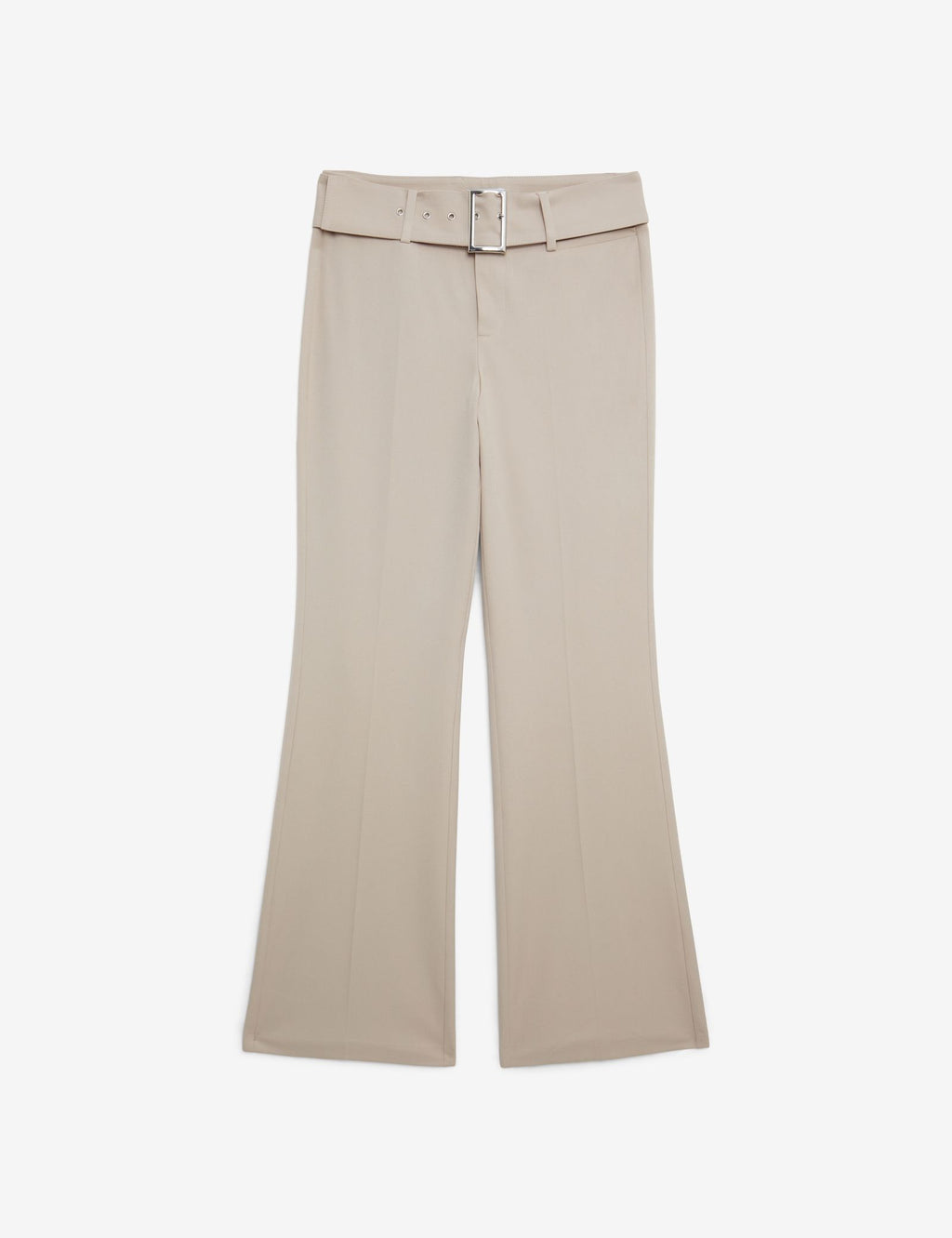 Pantalon de tailleur coupe flare crème