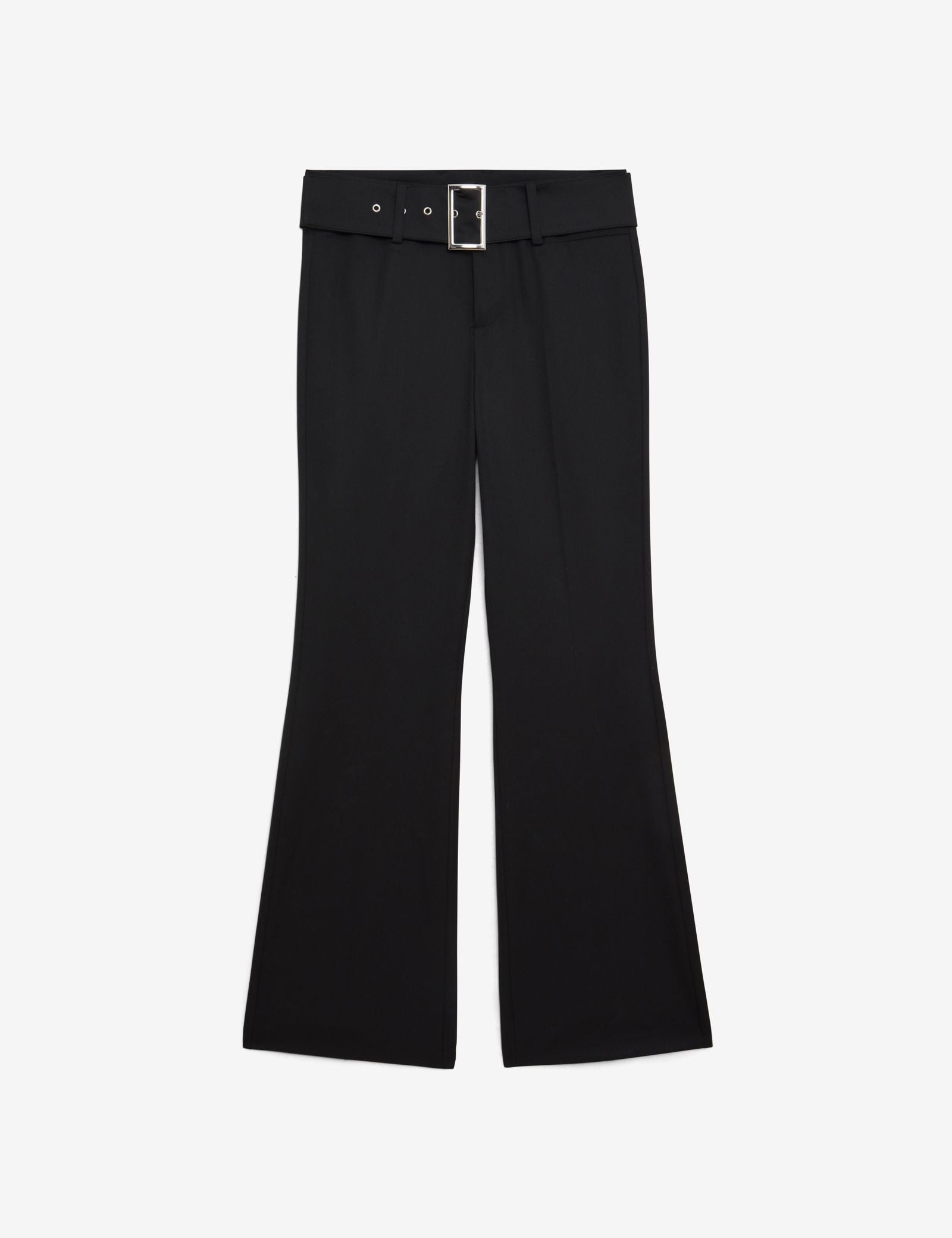 Pantalon de tailleur coupe flare noir