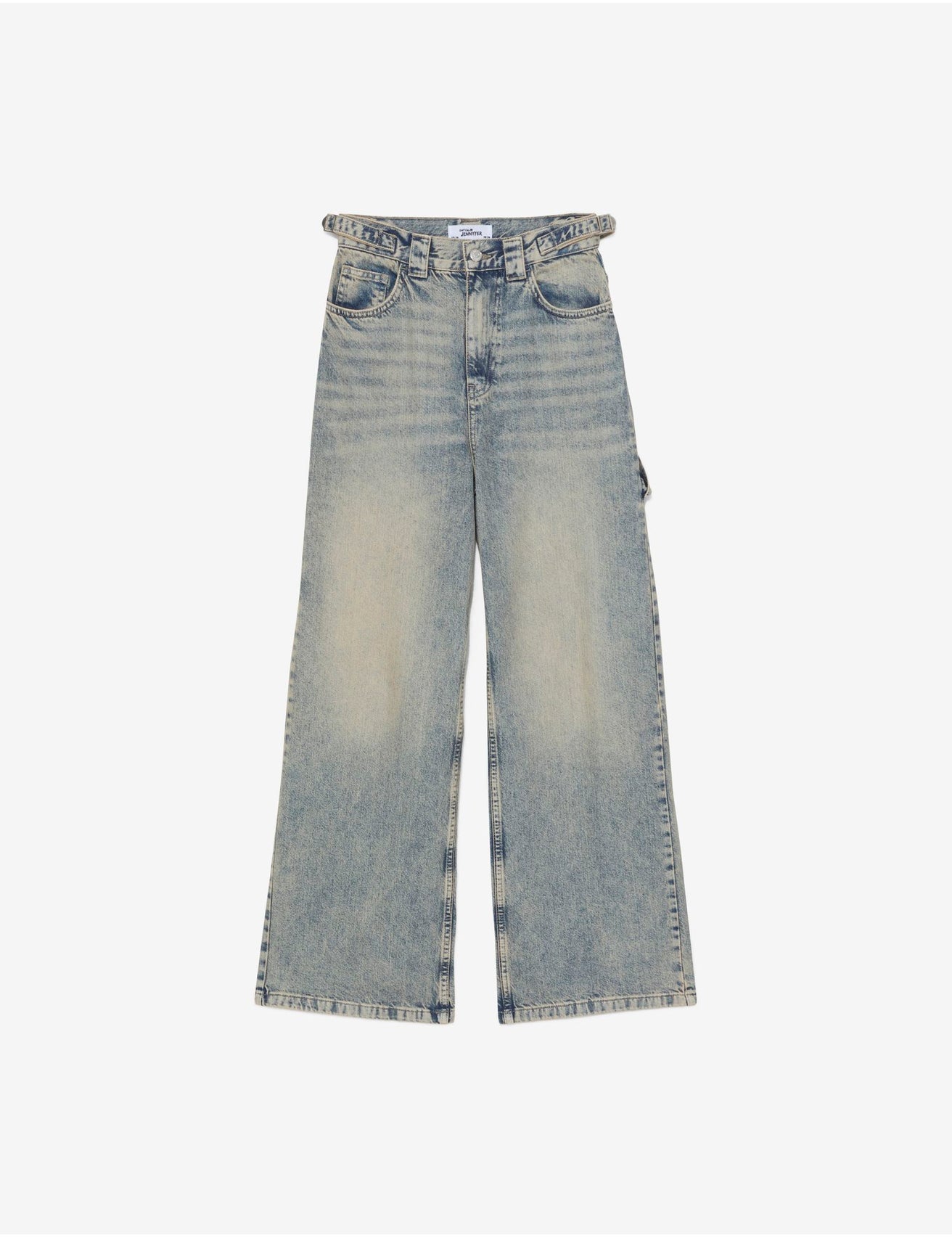 Jean skater taille haute bleu - Image 1