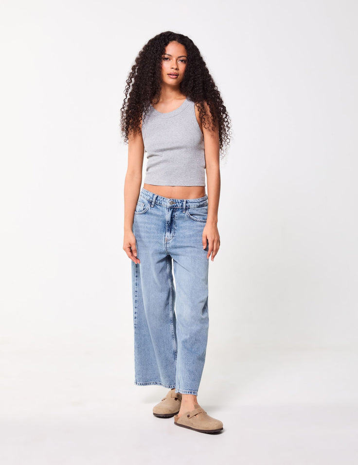 Jean wide leg bleu clair