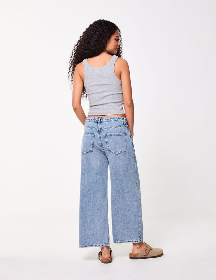 Jean wide leg bleu clair