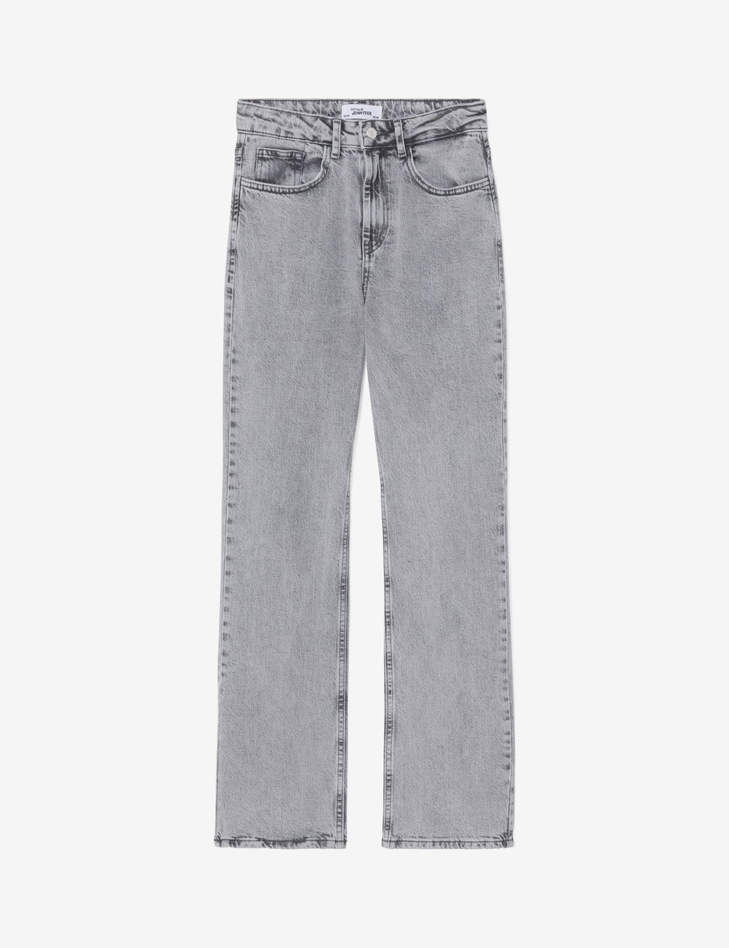 Jean Straight taille basse gris