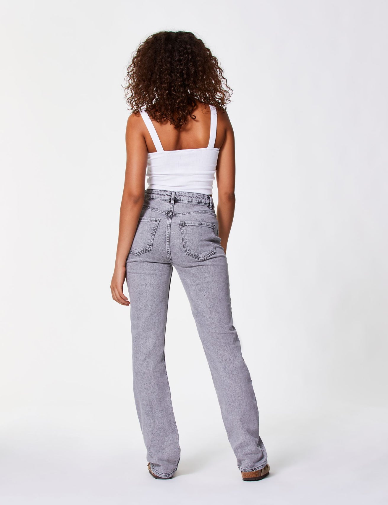 Jean Straight taille basse gris - Image 4