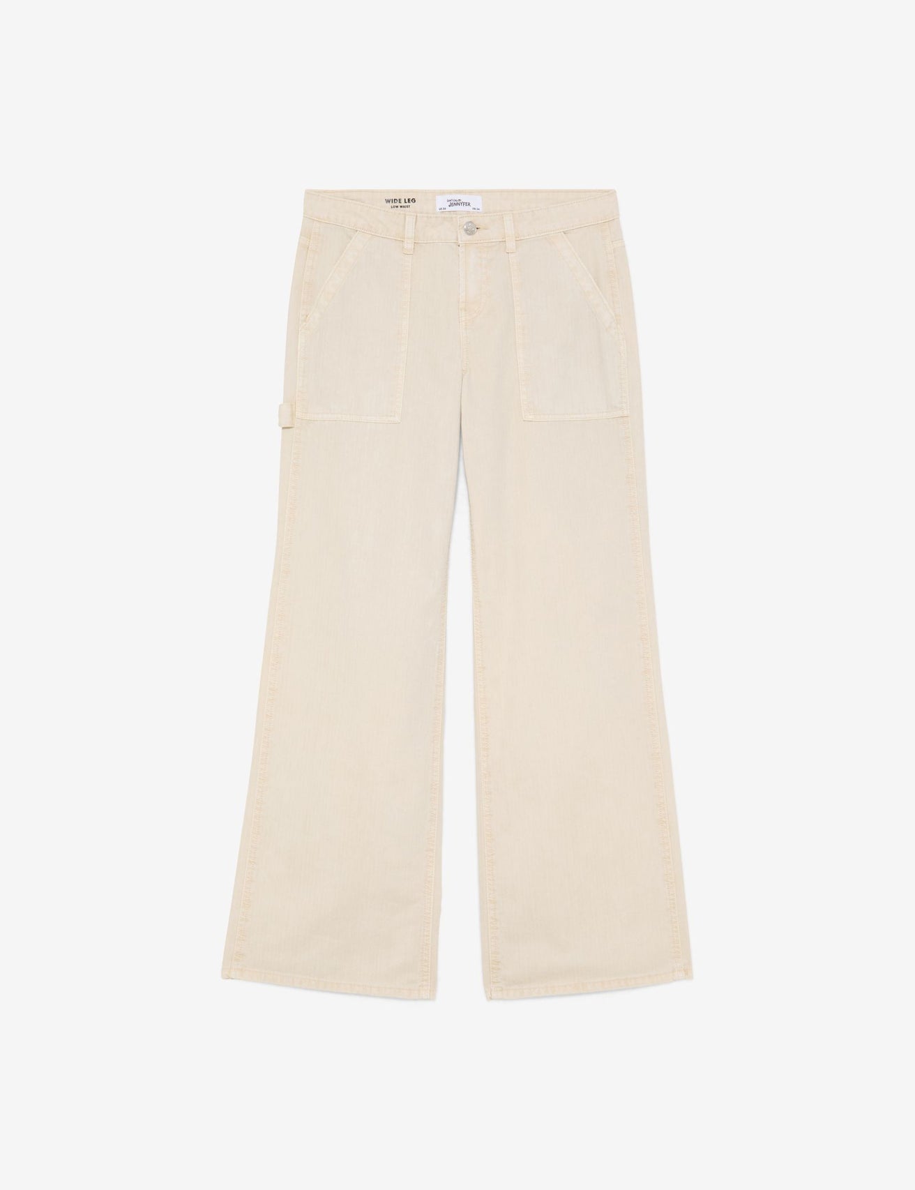 Pantalon wide leg crème - Image 6