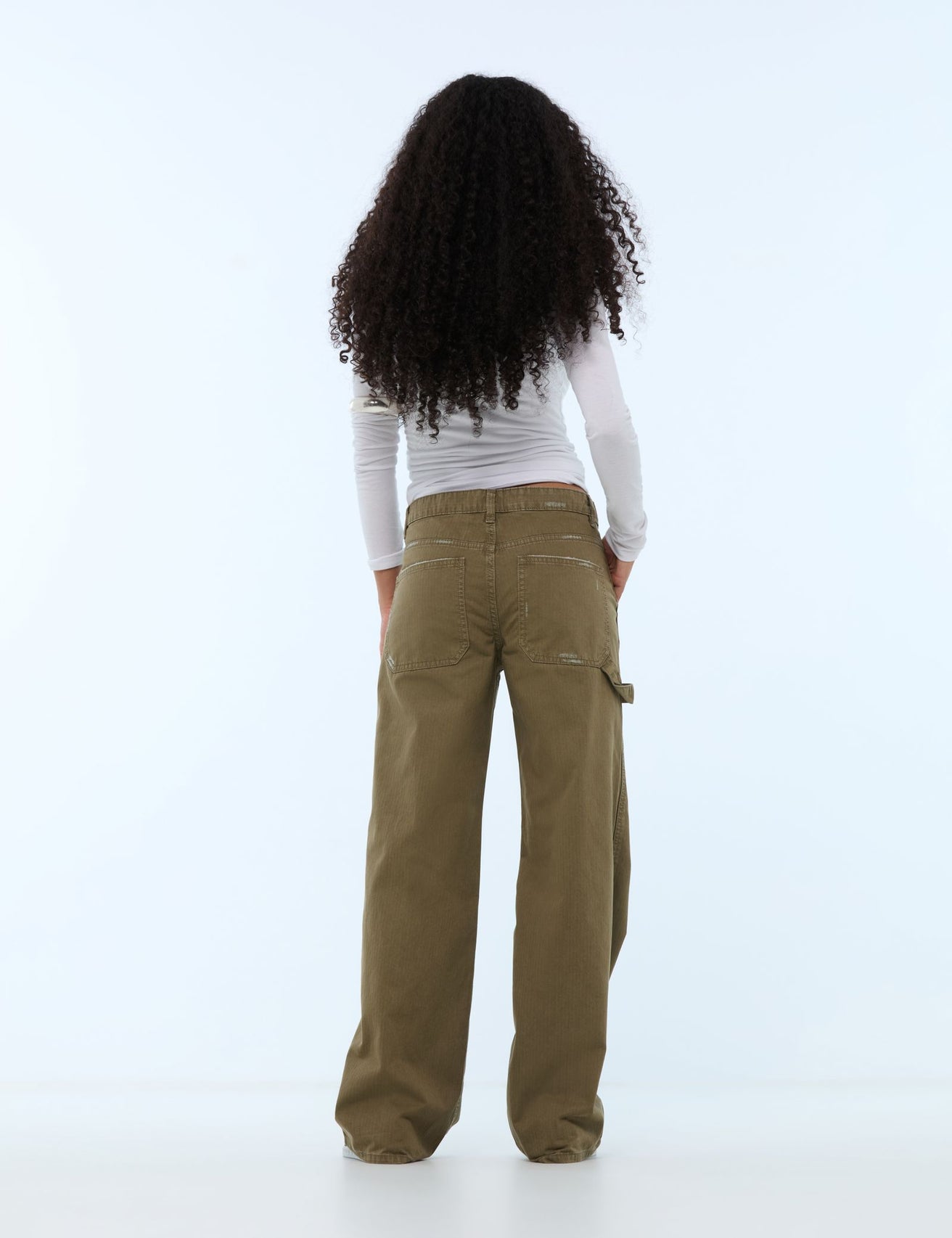 Pantalon wide leg kaki - Image 2