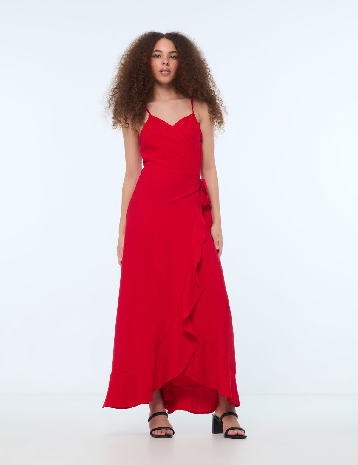 Robe longue rouge