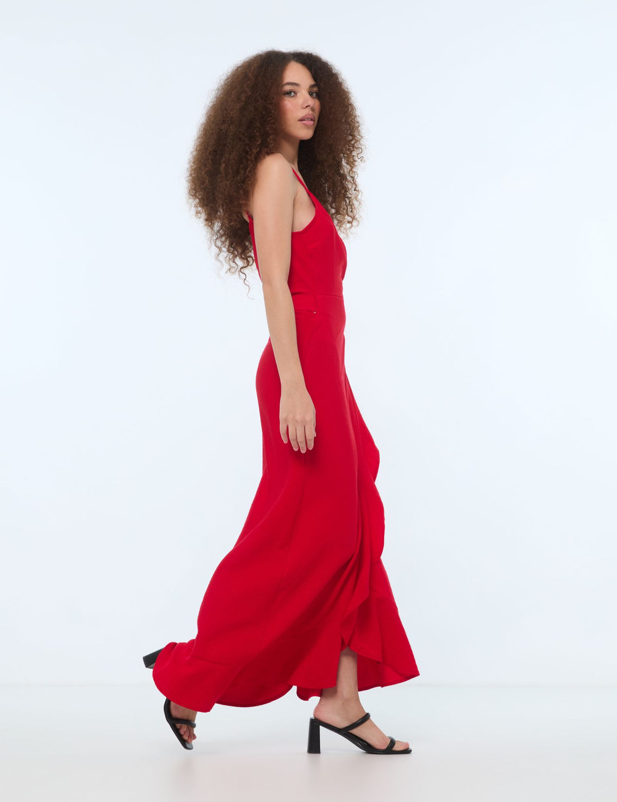 Robe longue rouge