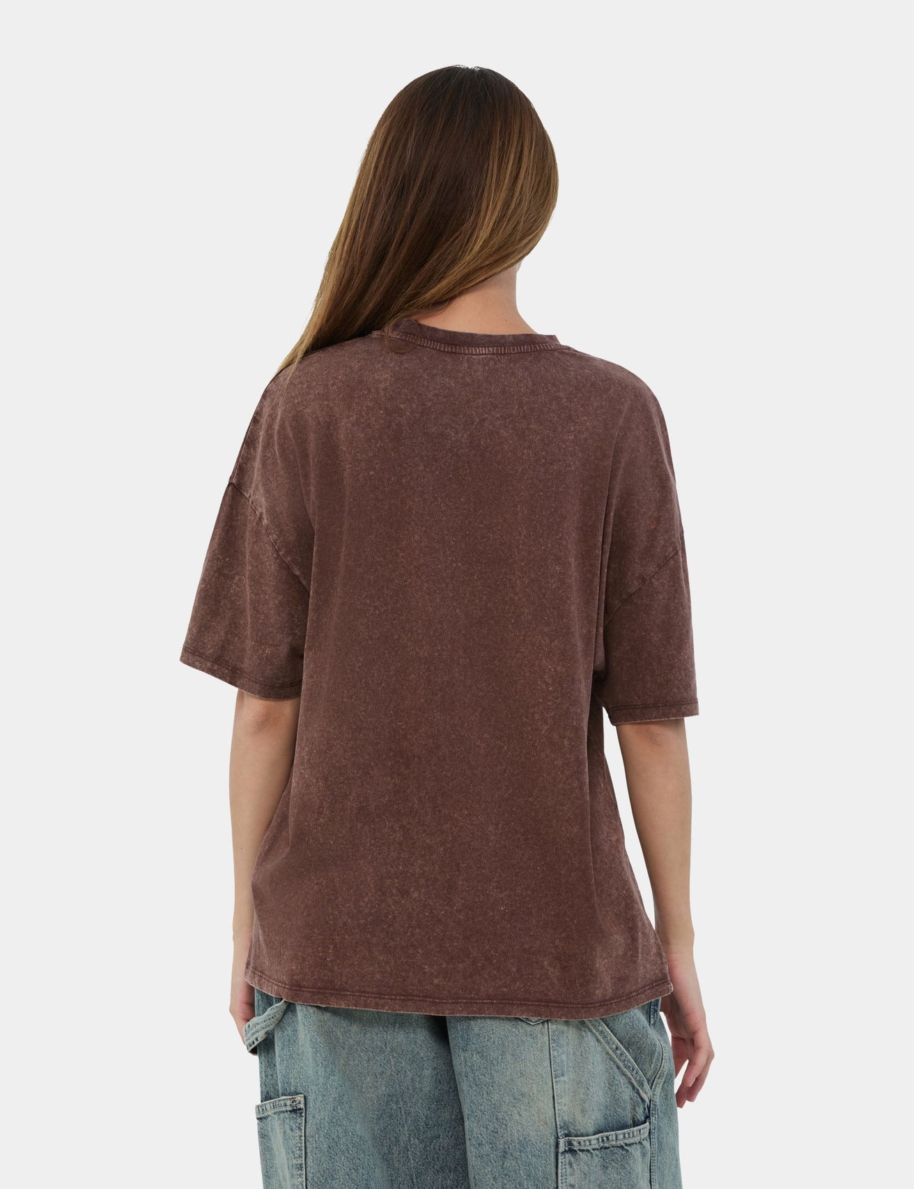 T-shirt oversize à motif marron foncé - Image 2