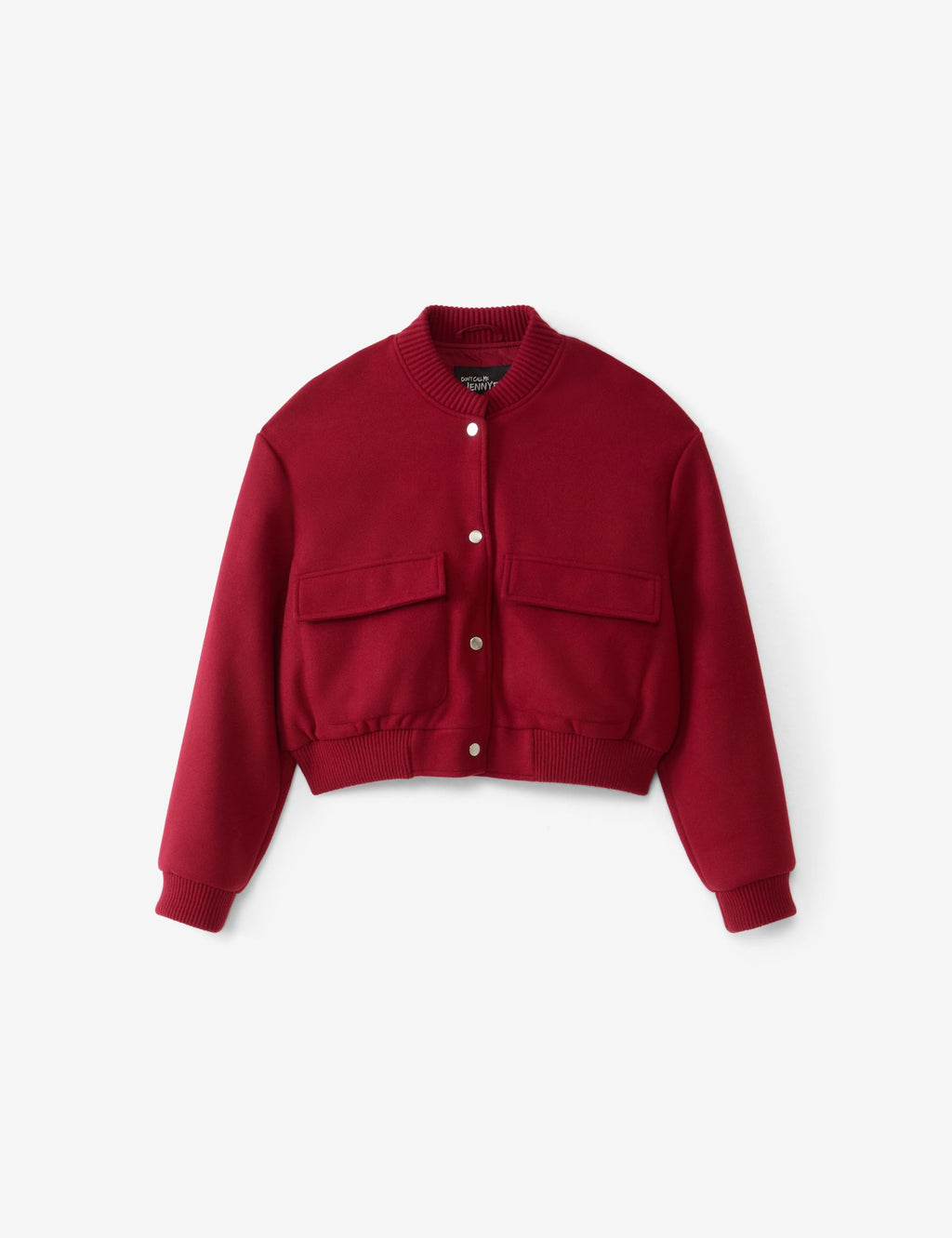 Veste teddy rouge bordeaux