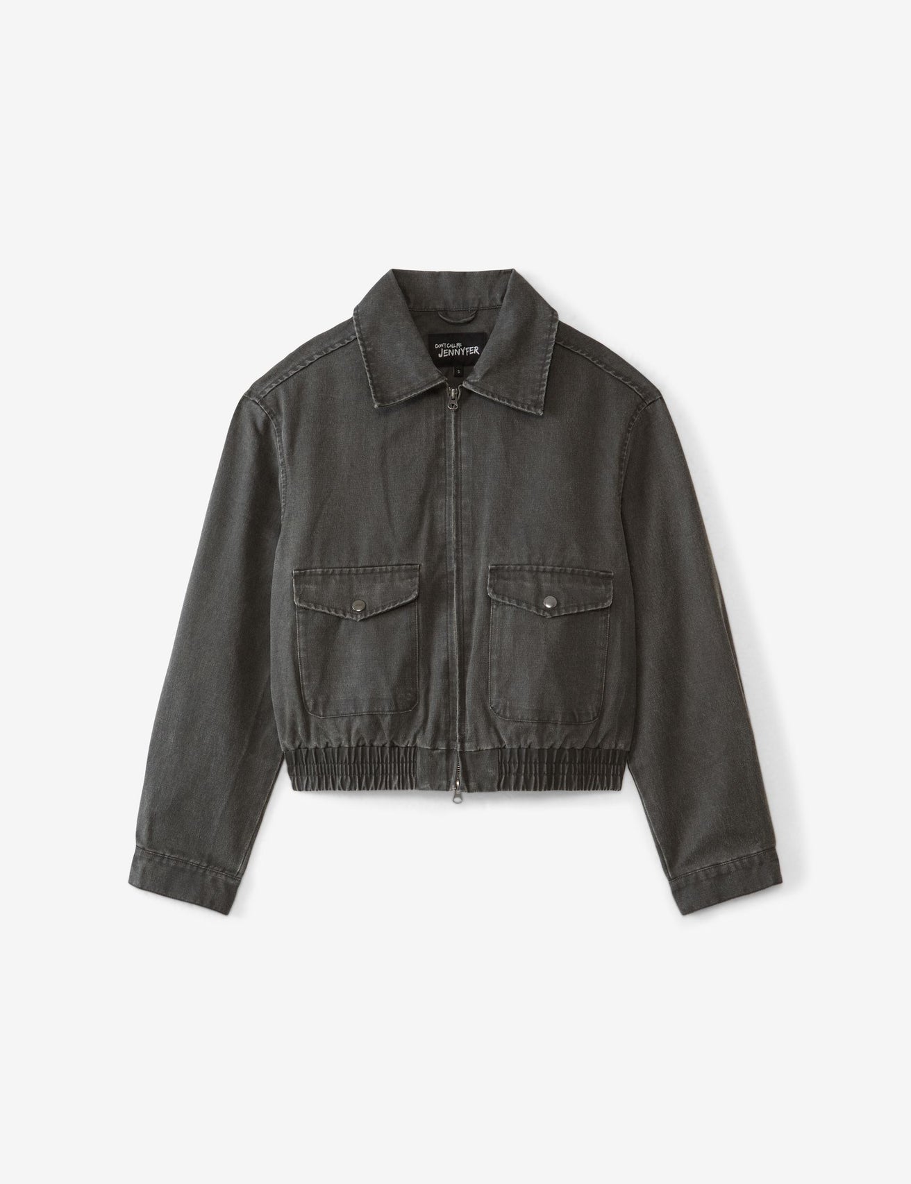 Veste bomber zippée grise - Image 1