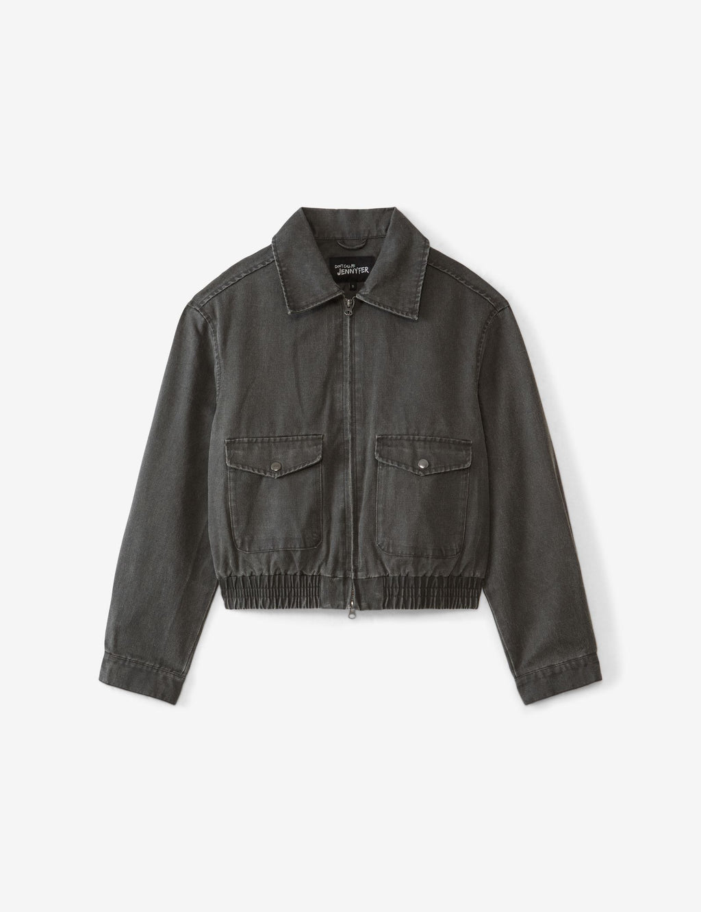 Veste bomber zippée grise