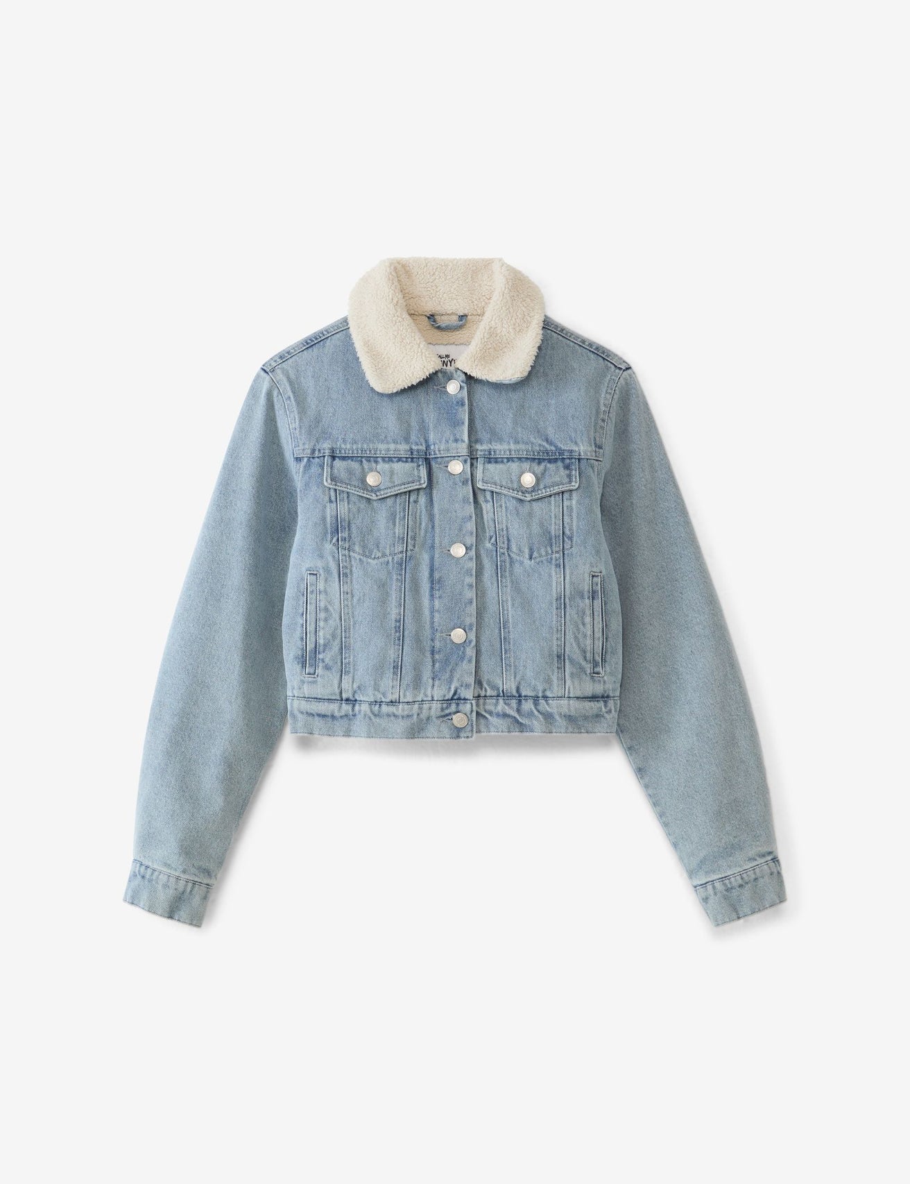 Veste en jean fourrée bleue - Image 1