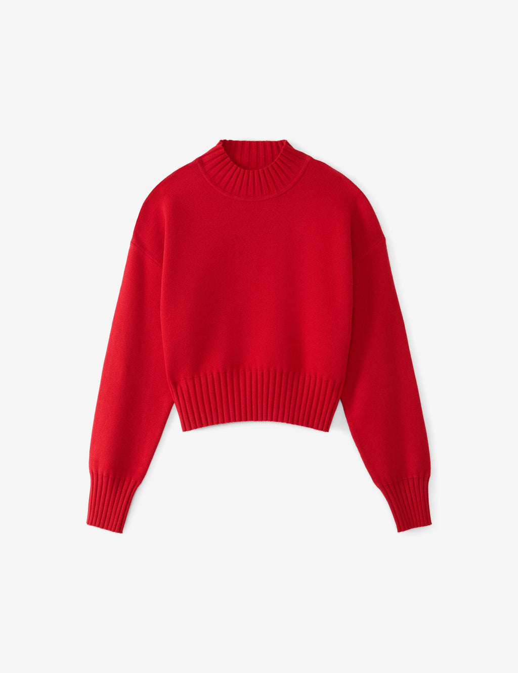 Pull court rouge vif