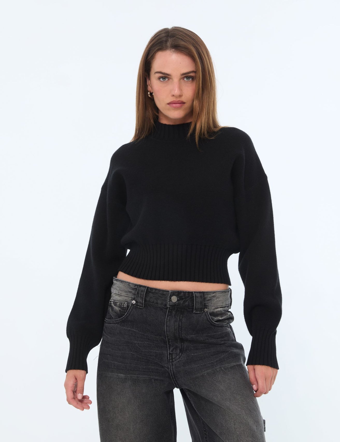 Pull col montant noir - Image 1