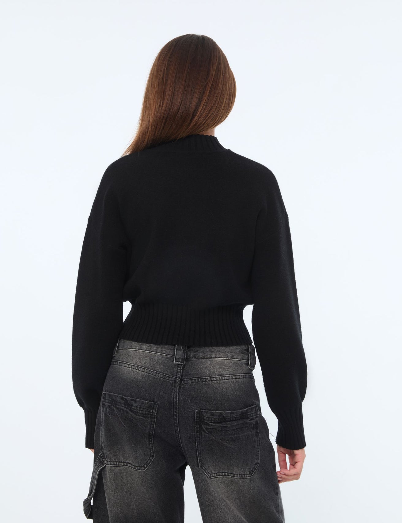 Pull col montant noir - Image 2