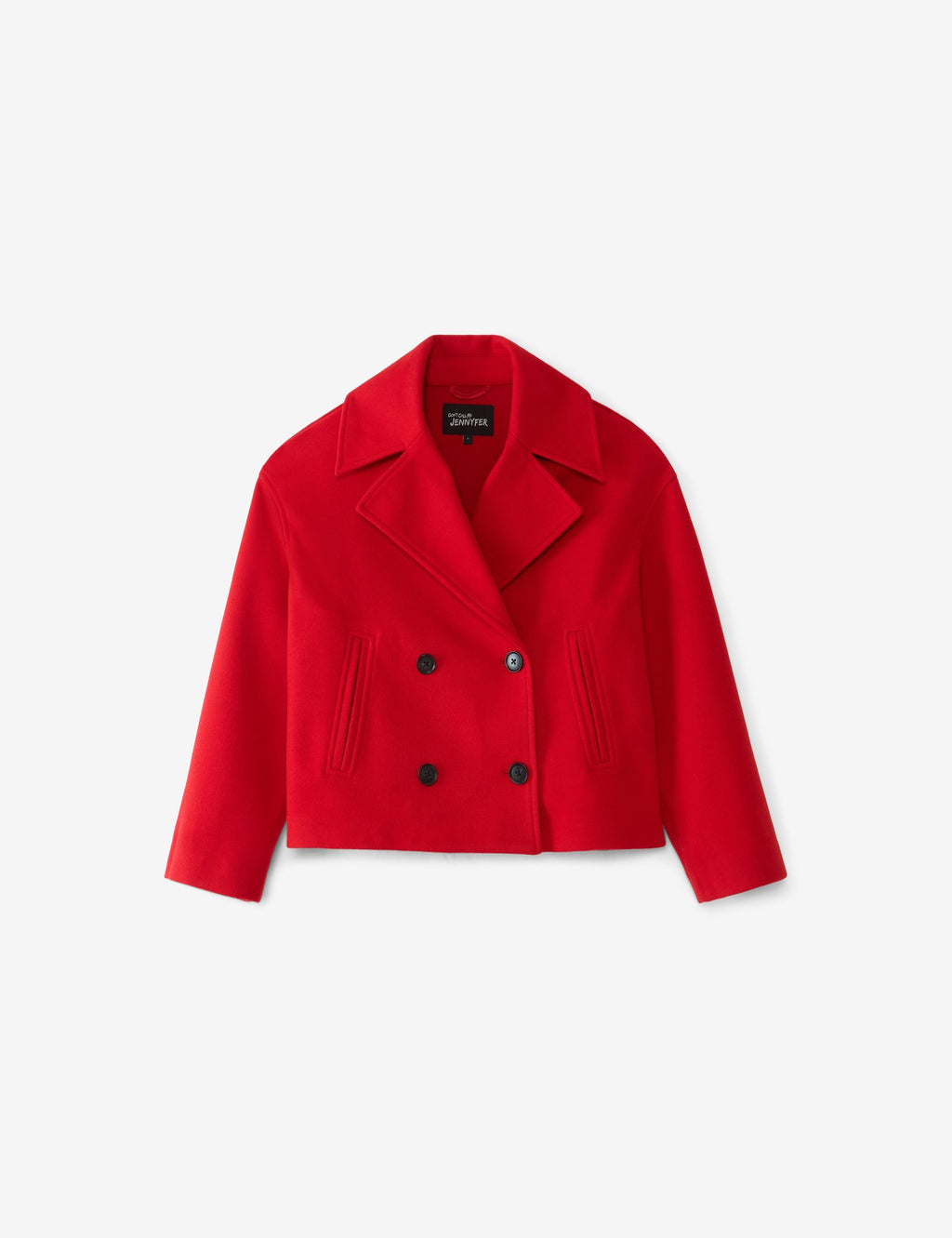 Manteau court coupe trench rouge