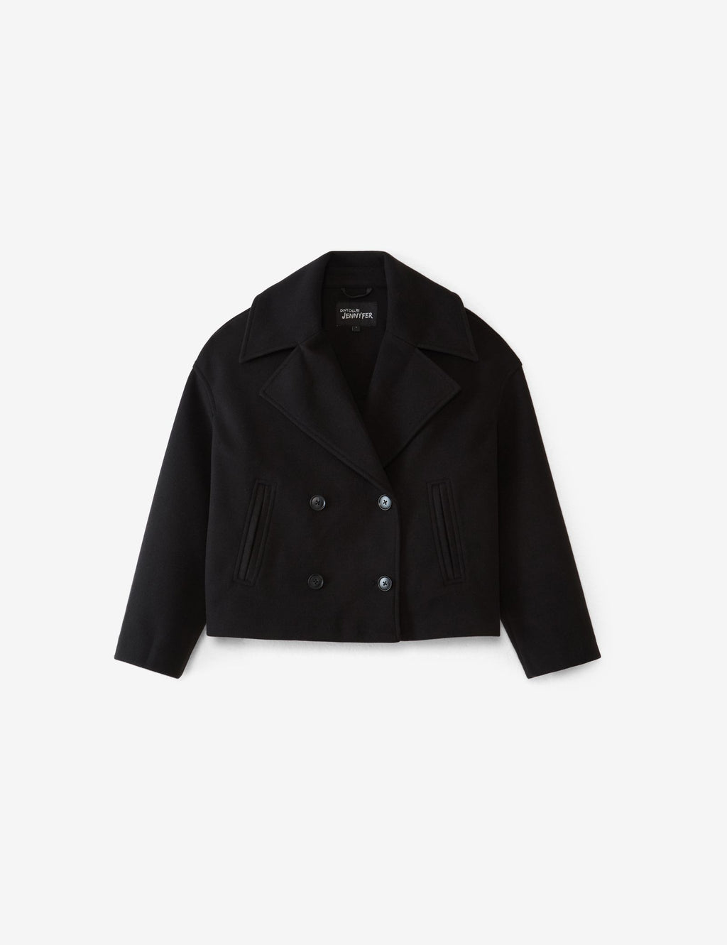 Manteau court coupe trench noir