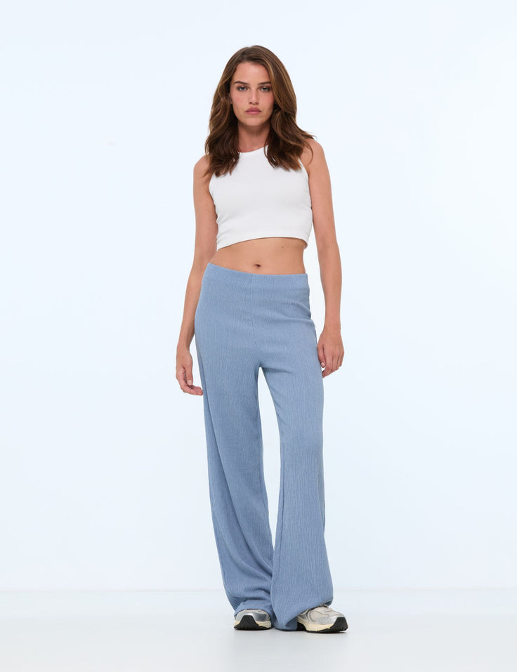 Pantalon flare bleu ardoise