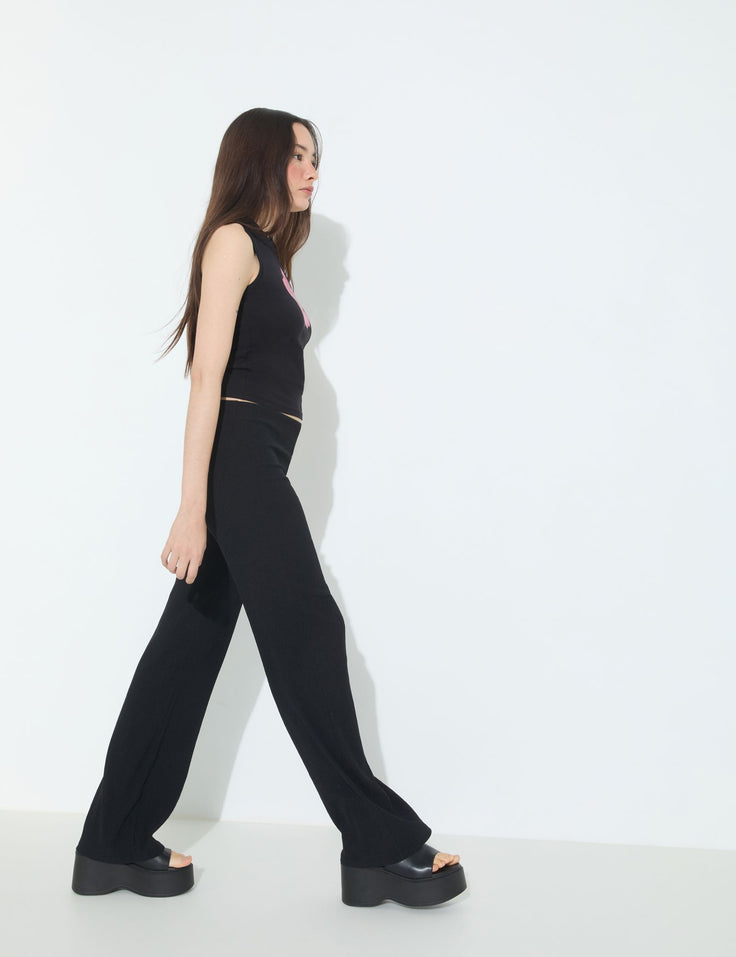 Pantalon flare noir