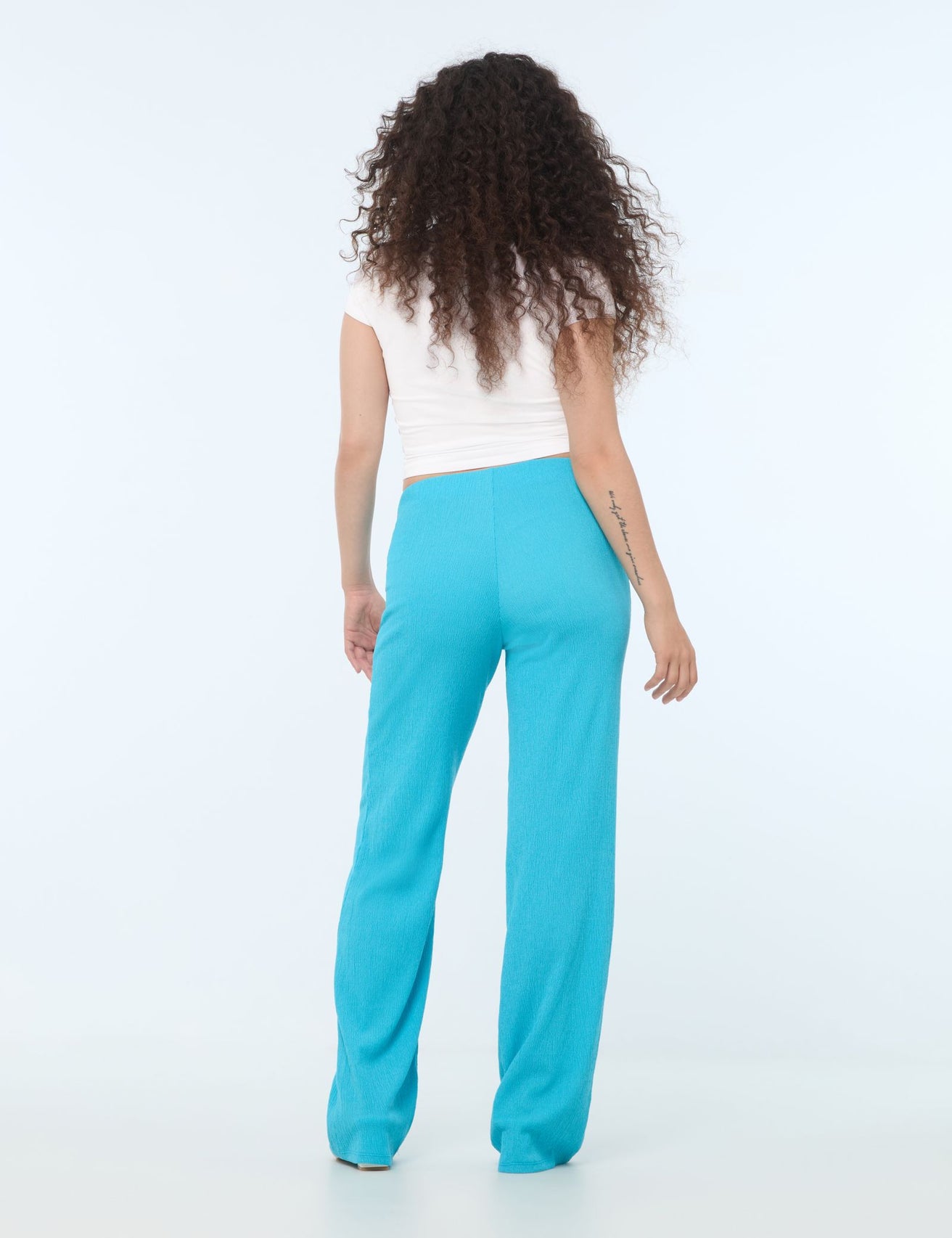 Pantalon flare turquoise - Image 2