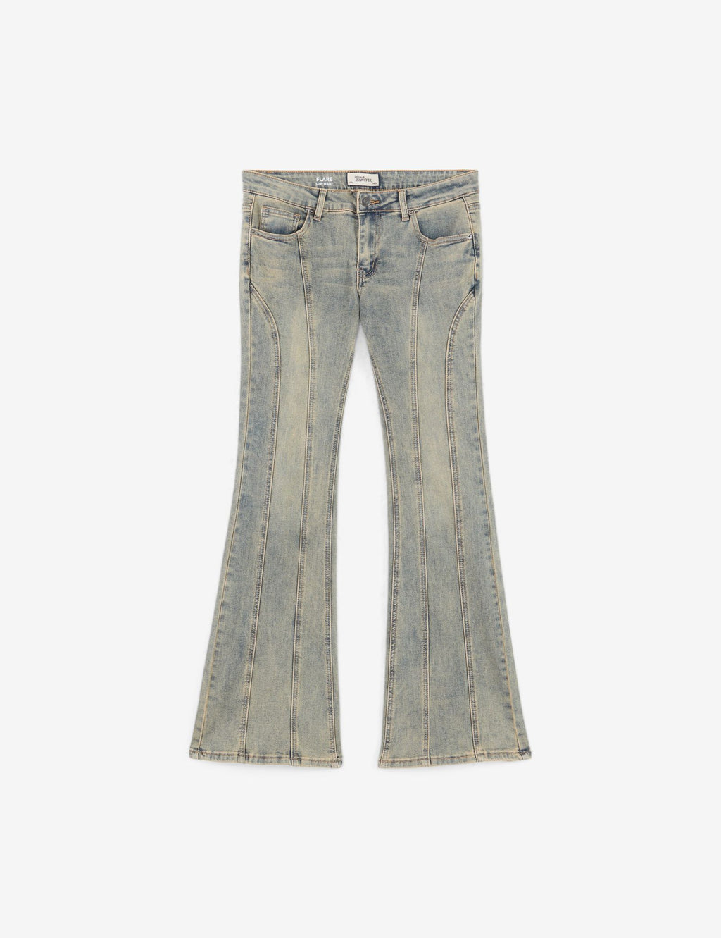 Jean flare taille basse bleu jean