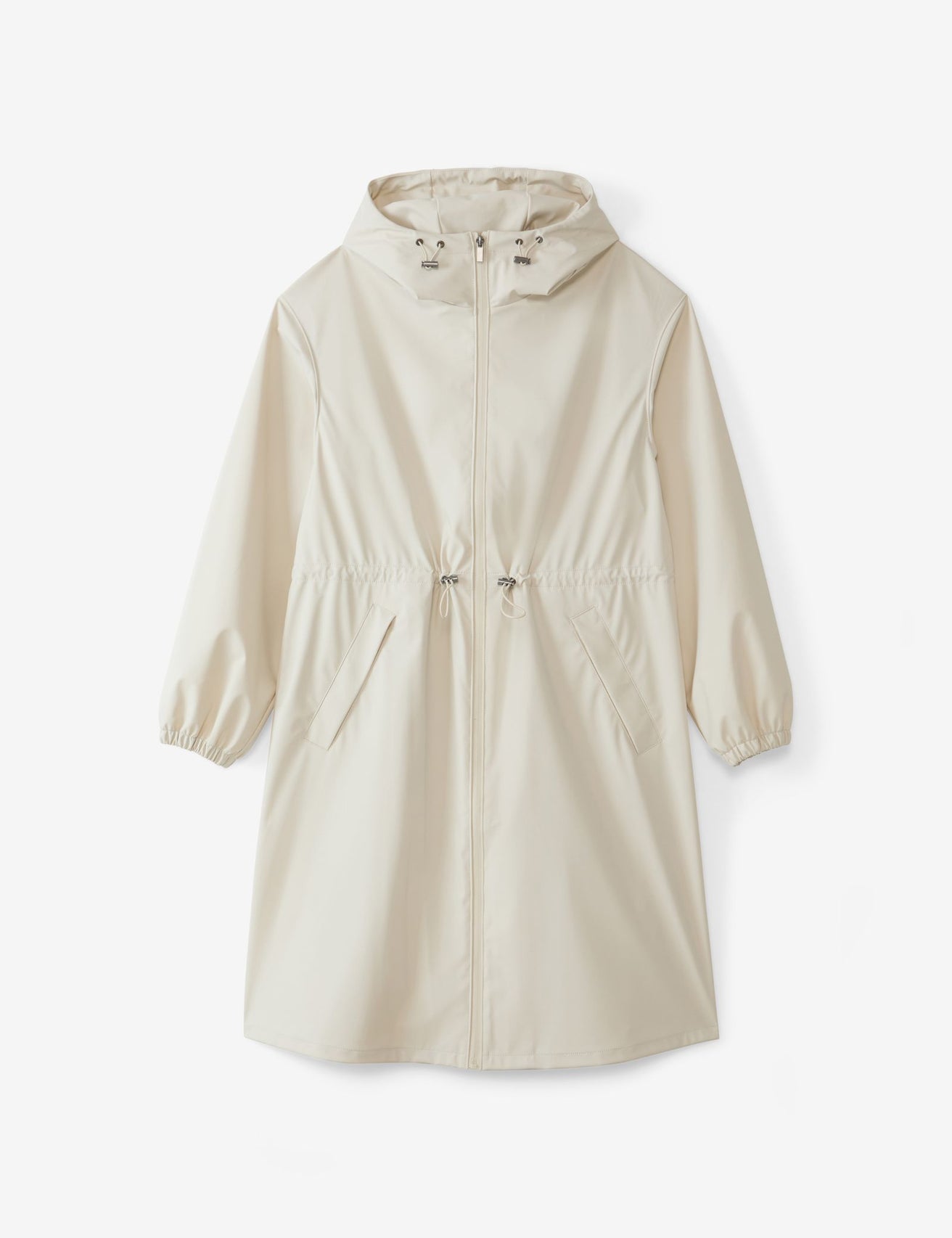 Manteau long imperméable beige - Image 4