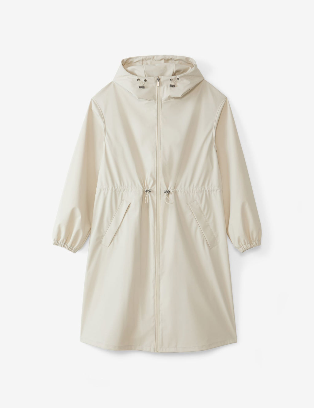 Manteau long imperméable beige