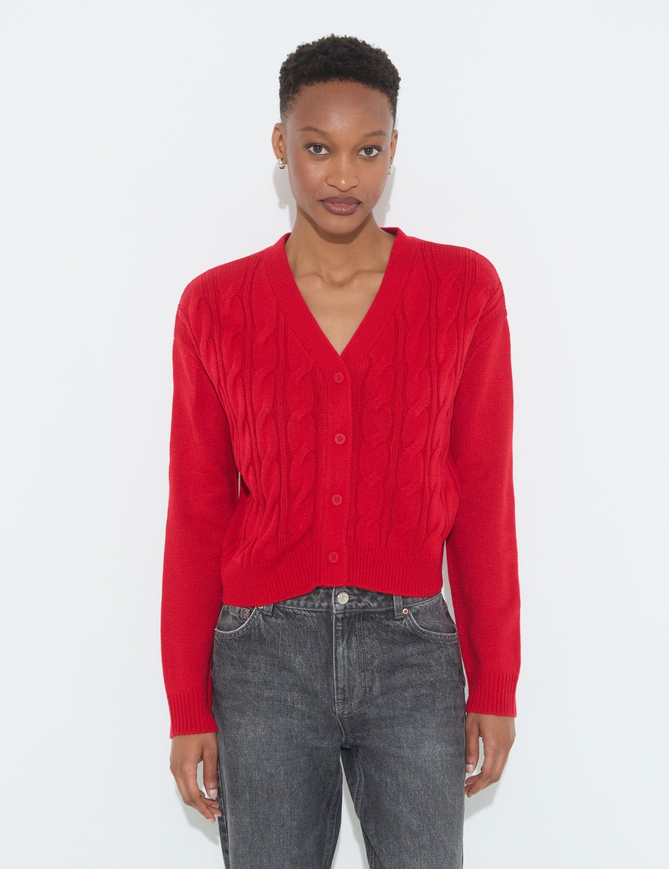 Cardigan rouge - Image 1