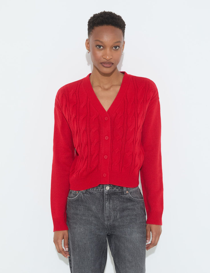 Cardigan rouge