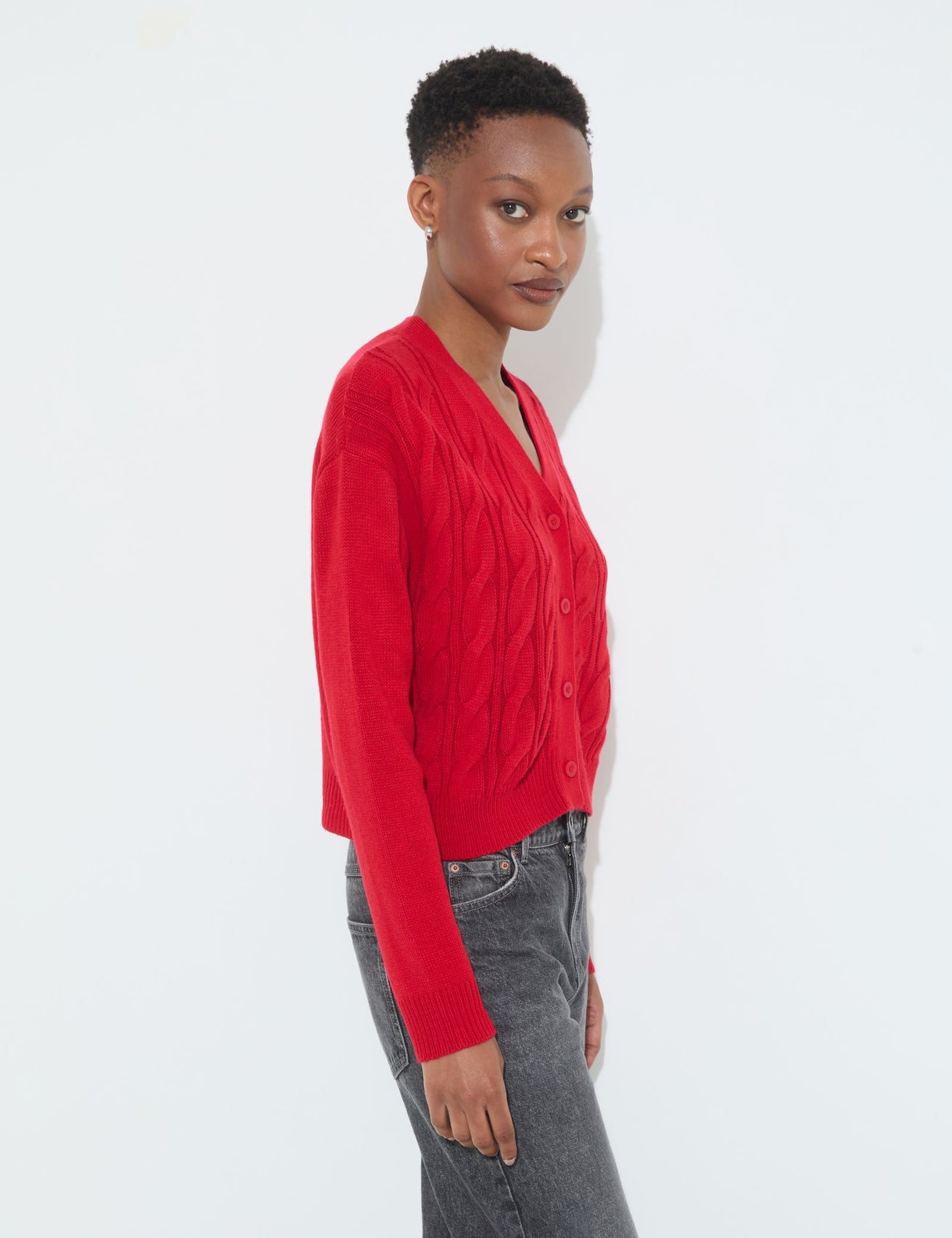 Cardigan rouge - Image 2