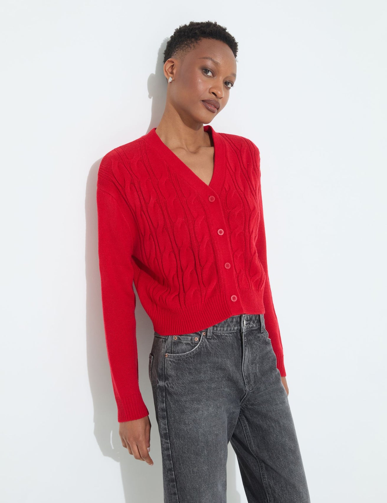 Cardigan rouge - Image 4