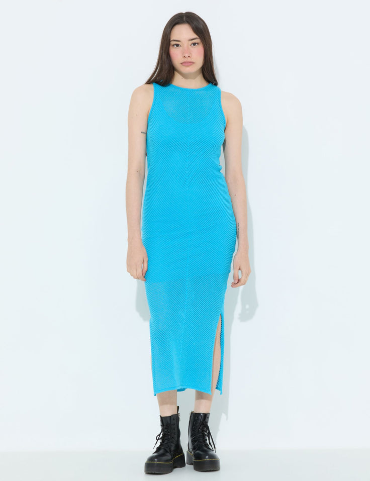 Robe longue bleue ocean