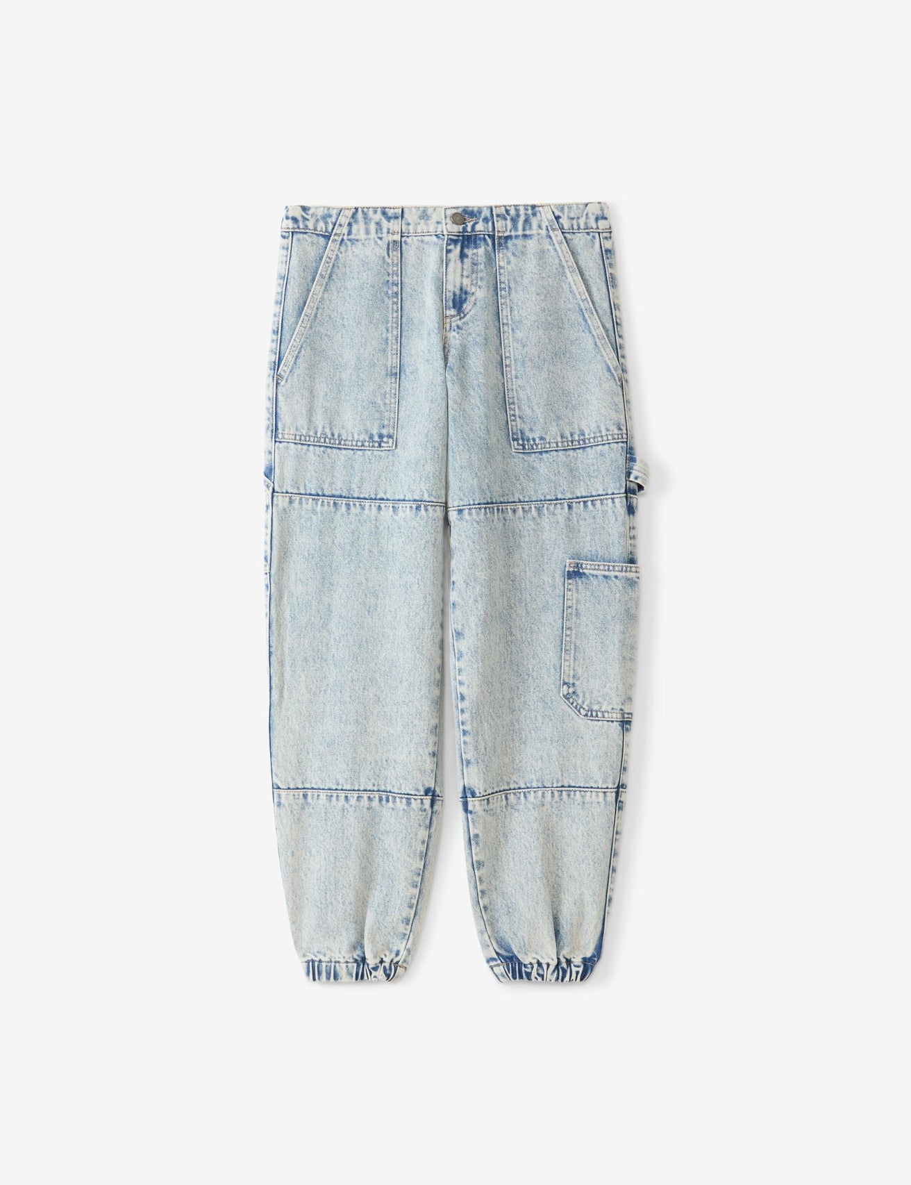 Pantalon jogger taille basse bleu - Image 1