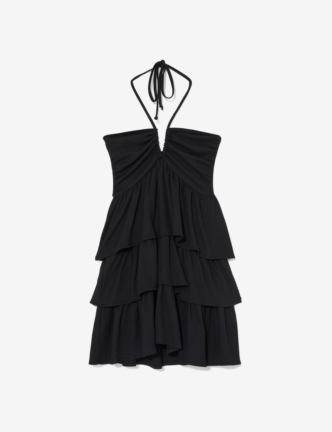 Robe bustier plissée noire - Image 6